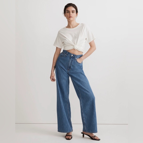 Madewell Denim - Madewell Superwide-Leg Jeans in Lessard Wash